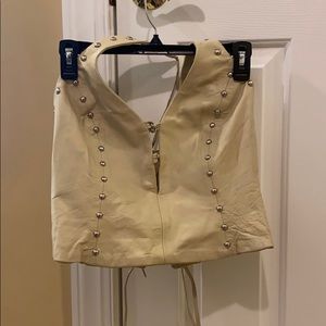 Women’s Leather Halter Top